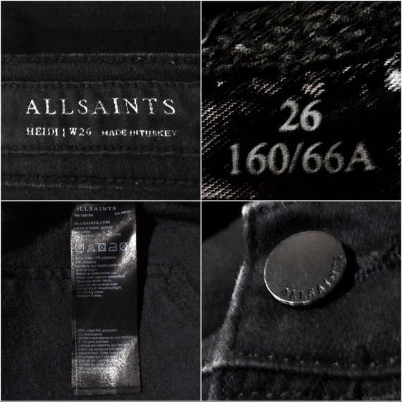 All Saints Heidi Kick Flare Cropped Jeans Stripe26 - Picture 4 of 8